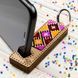 Wooden Bead Embroidery Kit &ndash; &ldquo;Phone Stand &ndash; Pink and Yellow Ornament&rdquo; FLK-492 FLK-492 photo 1