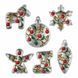 Faux Leather Bead Embroidery Kit &ndash; &ldquo;Silver Night Christmas Ornaments&rdquo; (6 pcs, Double-Sided) FLBB-124 Silver FLBB-124 photo 2
