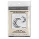 Faux Leather Cross-Stitch Kit &ndash; &ldquo;Crescent Moon Christmas Ornament&rdquo; (Double-Sided) FLHL-079 Silver FLHL-079 photo 6