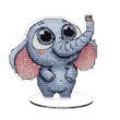 Plastic Cross-Stitch Kit &ndash; "Baby Elephant" FLX-027 FLX-027 photo 6