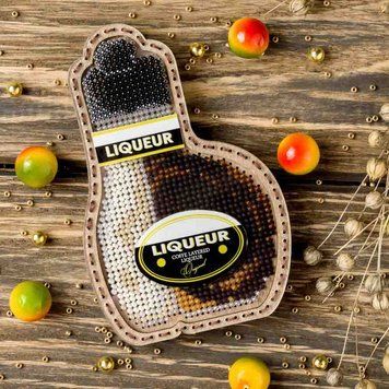 Wooden Bead Embroidery Kit &ndash; &ldquo;Liquor Bottle&rdquo; FLK-359