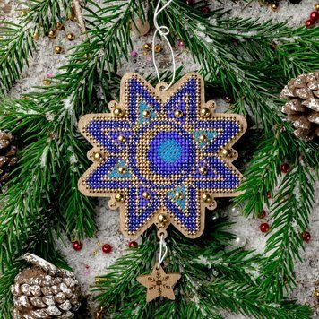 Wooden Bead Embroidery Kit &ndash; &ldquo;Radiant Star&rdquo; FLK-459
