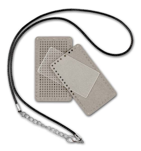 Faux Leather Embroidery Blank &ndash; &ldquo;Pendant&rdquo; FLBE(BB)-013 Beige