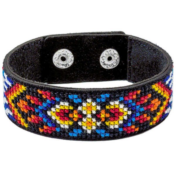 Faux Leather Cross-Stitch Kit &ndash; &ldquo;Bracelet&rdquo; (2.2 &times; 22 cm) FLHL-037 Black