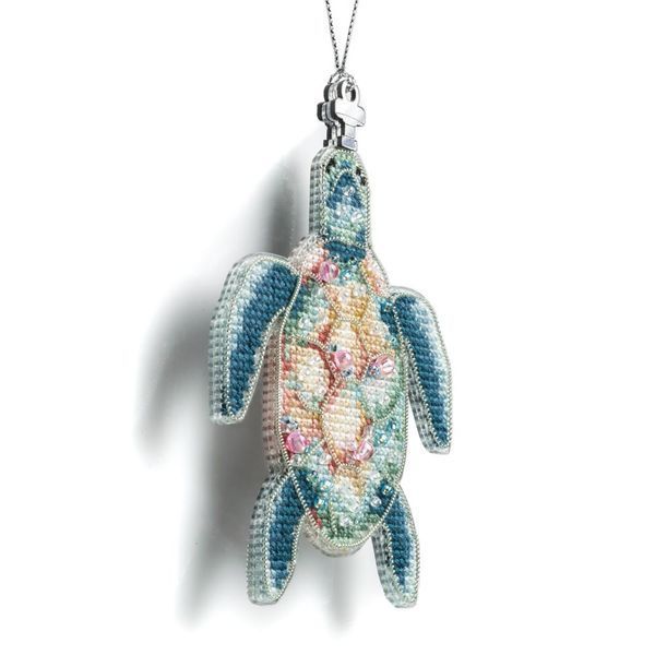 Plastic Cross-Stitch Kit &ndash; &ldquo;Christmas Ornament &ndash; Wonder of the Ocean&rdquo; (Double-Sided) FLX-150