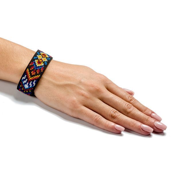 Faux Leather Cross-Stitch Kit &ndash; &ldquo;Bracelet&rdquo; (2.2 &times; 22 cm) FLHL-037 Black