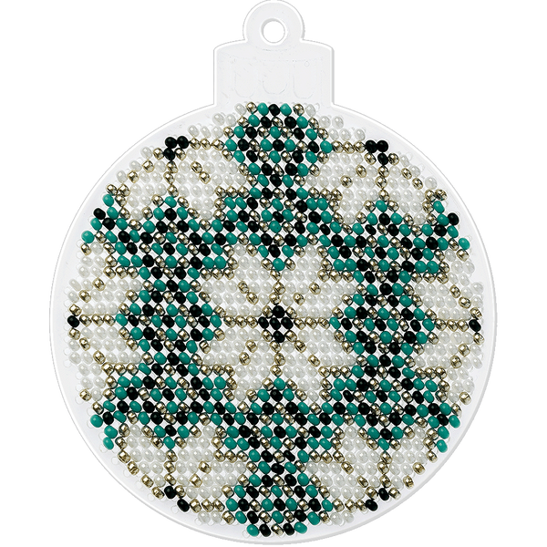 Bead Embroidery Kit (Plastic Base) &ndash; &ldquo;Christmas Ornament &ndash; Bauble&rdquo; FLPL-015