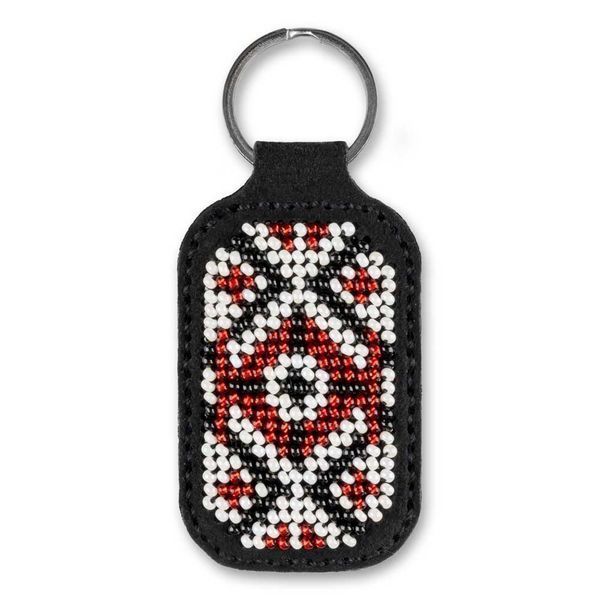 Faux Leather Bead Embroidery Kit &ndash; &ldquo;Keychain&rdquo; FLBB-095 Black