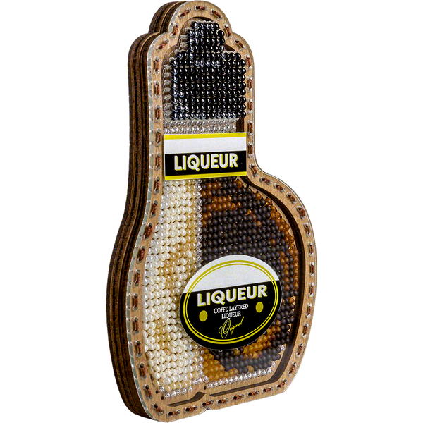 Wooden Bead Embroidery Kit &ndash; &ldquo;Liquor Bottle&rdquo; FLK-359
