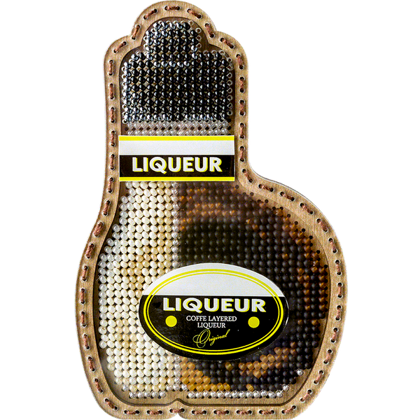Wooden Bead Embroidery Kit &ndash; &ldquo;Liquor Bottle&rdquo; FLK-359