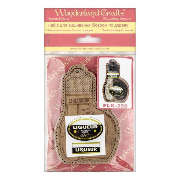 Wooden Bead Embroidery Kit &ndash; &ldquo;Liquor Bottle&rdquo; FLK-359