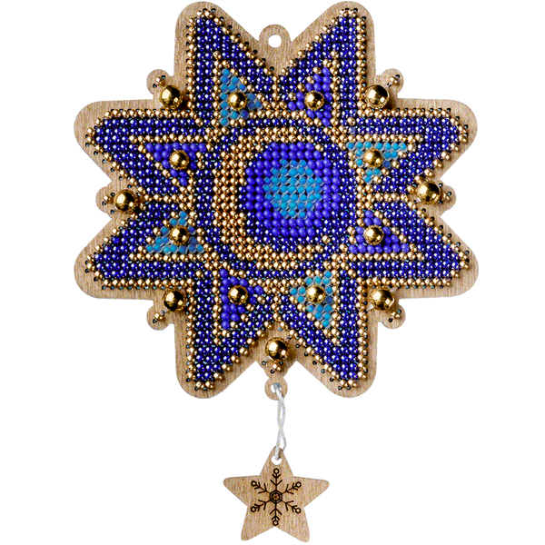 Wooden Bead Embroidery Kit &ndash; &ldquo;Radiant Star&rdquo; FLK-459