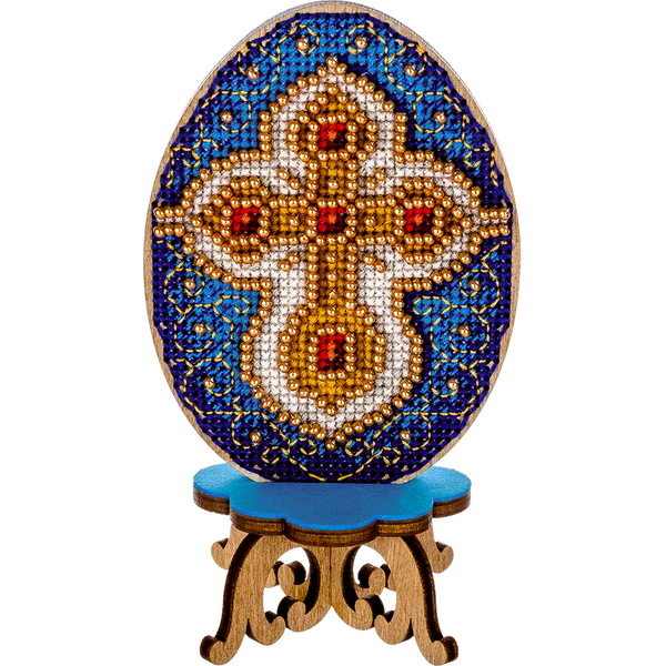 Wooden Cross-Stitch Kit &ndash; &ldquo;Easter Egg&rdquo; FLW-031