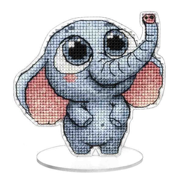 Plastic Cross-Stitch Kit &ndash; "Baby Elephant" FLX-027