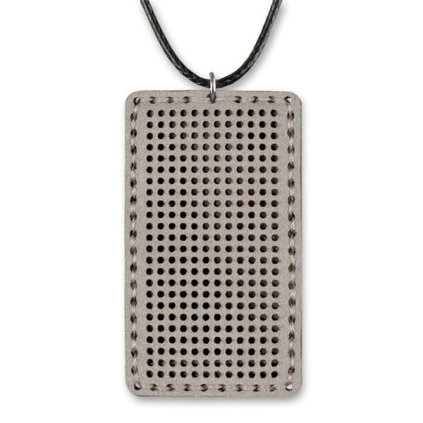 Faux Leather Embroidery Blank &ndash; &ldquo;Pendant&rdquo; FLBE(BB)-013 Beige