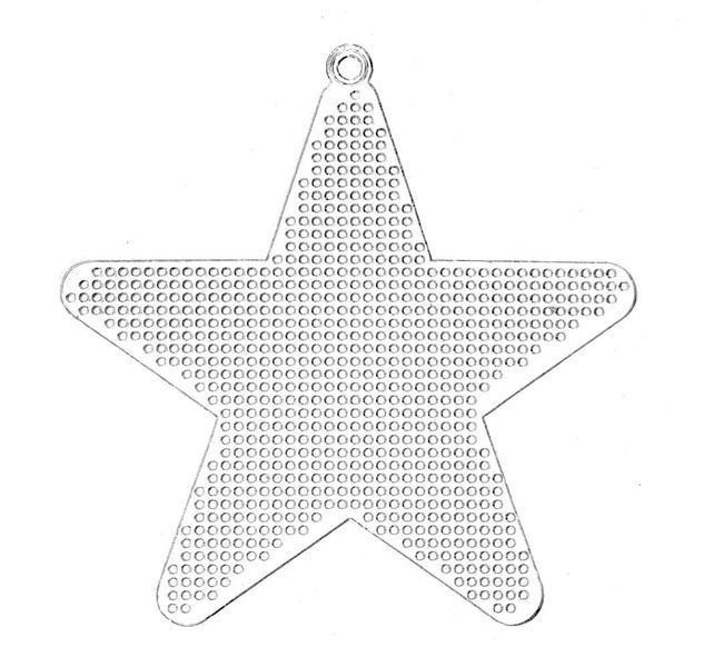 Plastic Embroidery Blank &ndash; &ldquo;Star&rdquo; FLBE(PL)-003