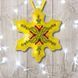 Faux Leather Cross-Stitch Kit &ndash; &ldquo;Snowflake Christmas Ornament&rdquo; (Double-Sided) FLHL-080 Yellow FLHL-080 photo 1