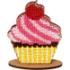 Wooden Bead Embroidery Kit &ndash; &ldquo;Cupcake With Heart&rdquo; FLK-027 FLK-027 photo 1