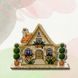 Wooden Bead Embroidery Kit &ndash; &ldquo;House With Topiary&rdquo; FLK-589 FLK-589 photo 1