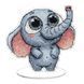 Plastic Cross-Stitch Kit &ndash; "Baby Elephant" FLX-027 FLX-027 photo 2