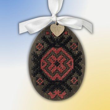 Wooden Cross-Stitch Kit &ndash; &ldquo;Easter Egg&rdquo; FLW-100