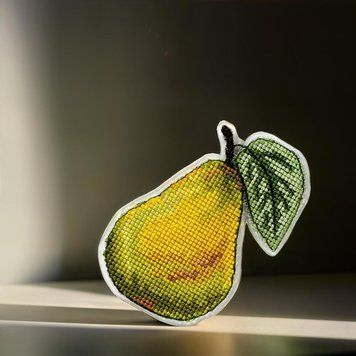Plastic Cross-Stitch Kit &ndash; "Pear" (Double-Sided) FLX-052