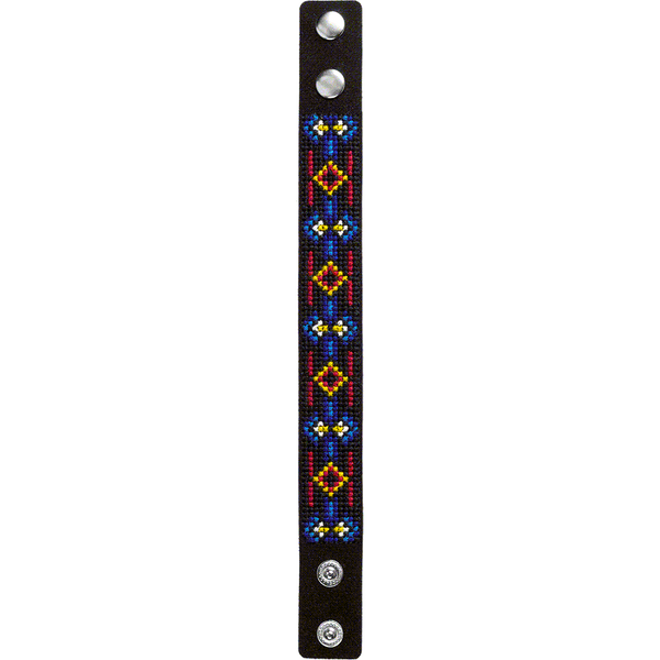 Faux Leather Cross-Stitch Kit &ndash; &ldquo;Bracelet&rdquo; (2.2 &times; 22 cm) FLHL-038 Black