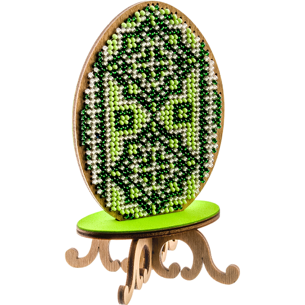 Wooden Bead Embroidery Kit &ndash; &ldquo;Easter Egg&rdquo; FLK-178