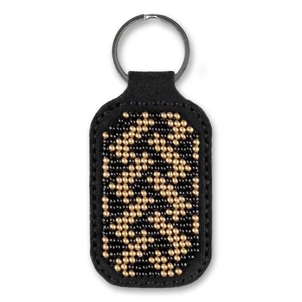 Faux Leather Bead Embroidery Kit &ndash; &ldquo;Keychain&rdquo; FLBB-096 Black