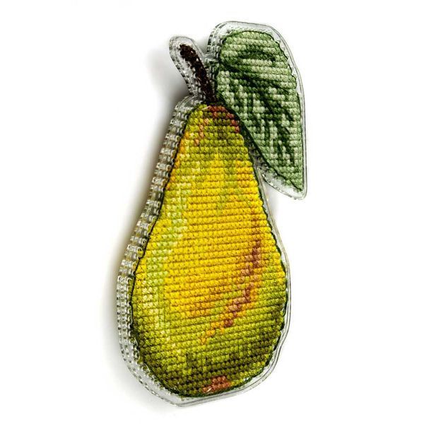 Plastic Cross-Stitch Kit &ndash; "Pear" (Double-Sided) FLX-052
