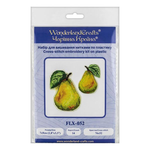 Plastic Cross-Stitch Kit &ndash; "Pear" (Double-Sided) FLX-052