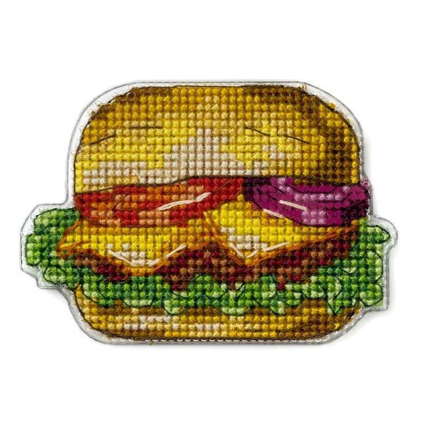 Plastic Cross-Stitch Kit &ndash; "Burger" (Double-Sided) FLX-084