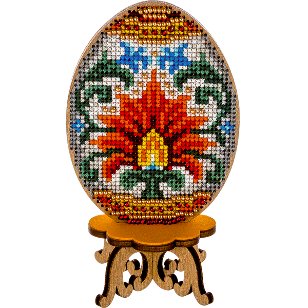 Wooden Cross-Stitch Kit &ndash; &ldquo;Easter Egg&rdquo; FLW-032