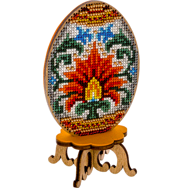 Wooden Cross-Stitch Kit &ndash; &ldquo;Easter Egg&rdquo; FLW-032