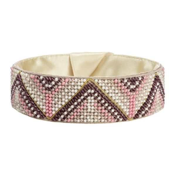 Faux Leather Bead Embroidery Kit &ndash; &ldquo;Choker&rdquo; (3 &times; 30 cm) FLBB-139 Light Beige