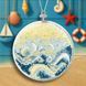 Plastic Cross-Stitch Kit &ndash; &ldquo;Christmas Ornament &ndash; Sea Waves&rdquo; (Double-Sided) FLX-151 FLX-151 photo 1