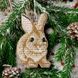 Wooden Bead Embroidery Kit &ndash; &ldquo;Christmas Ornament &ndash; Golden Bunny&rdquo; FLK-460 FLK-460 photo 1