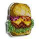 Plastic Cross-Stitch Kit &ndash; "Burger" (Double-Sided) FLX-084 FLX-084 photo 6