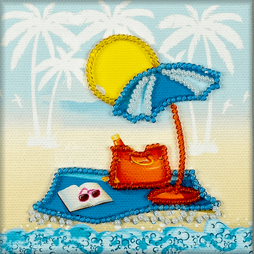 Bead embroidery magnet FLA-129