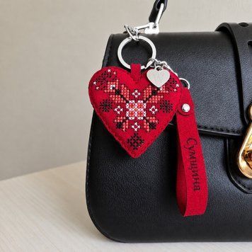 Faux Leather Cross-Stitch Kit &ndash; &ldquo;Bag Charm &ndash; Sumy Region&rdquo; FLHL-143