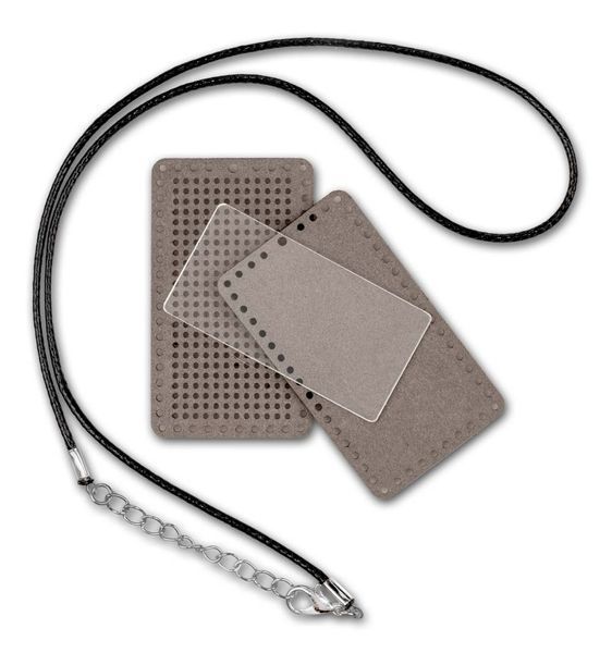 Faux Leather Embroidery Blank &ndash; &ldquo;Pendant&rdquo; FLBE(BB)-015 Latte