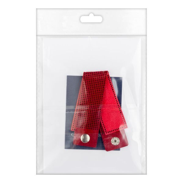 Faux Leather Embroidery Blank &ndash; &ldquo;Bracelet" (2,6 &times; 17 cm) FLBE(BB)-063 Red
