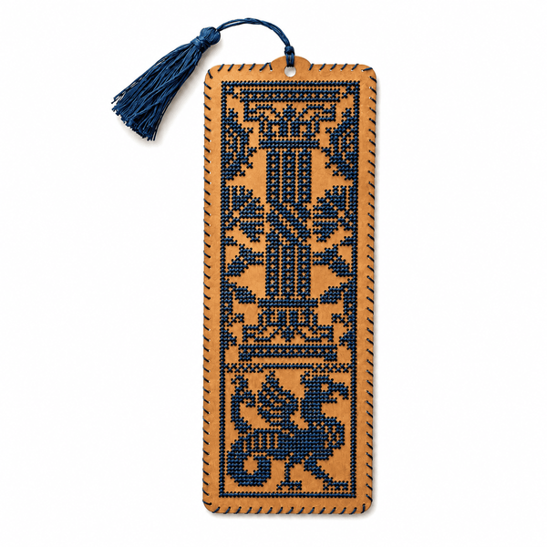 Craft Cardboard Embroidery Kit &ndash; &ldquo;Bookmark &ndash; Treasure Guardian&rdquo; WLZ-016