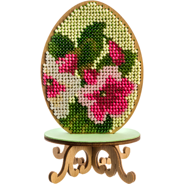 Wooden Bead Embroidery Kit &ndash; &ldquo;Easter Egg&rdquo; FLK-179
