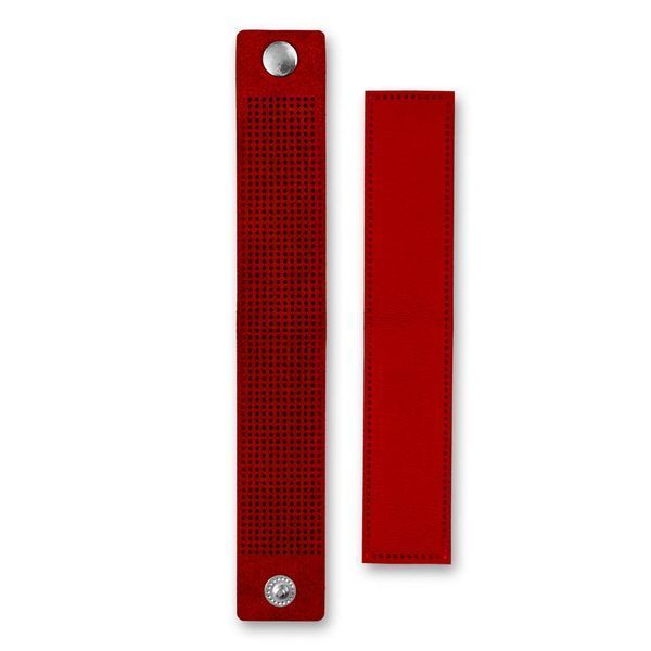 Faux Leather Embroidery Blank &ndash; &ldquo;Bracelet" (2,6 &times; 17 cm) FLBE(BB)-063 Red