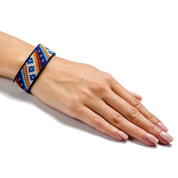 Faux Leather Cross-Stitch Kit &ndash; &ldquo;Bracelet&rdquo; (2.2 &times; 22 cm) FLHL-039 Black