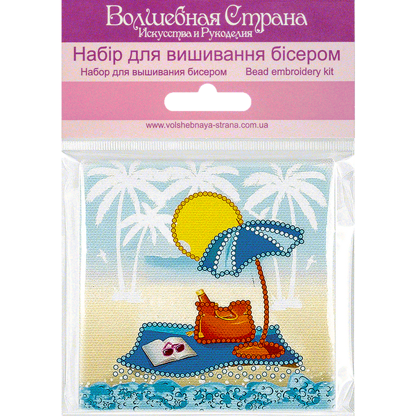 Bead embroidery magnet FLA-129