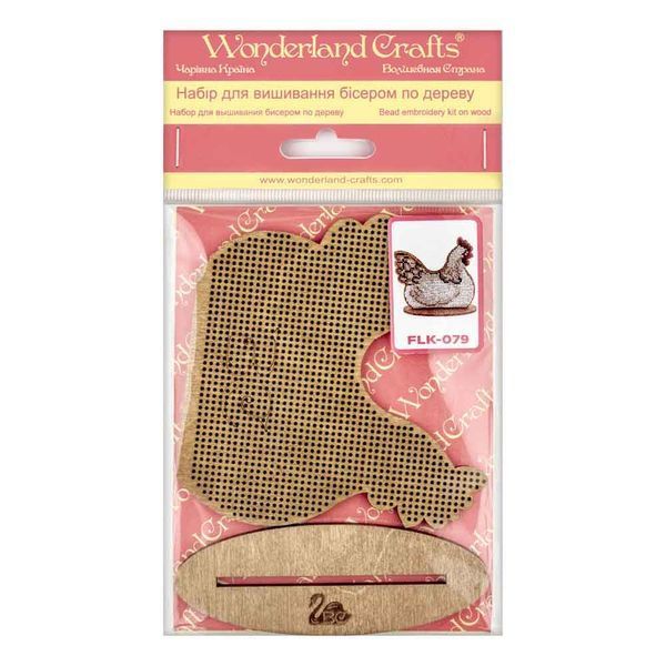 Wooden Bead Embroidery Kit &ndash; &ldquo;Hen&rdquo; FLK-079