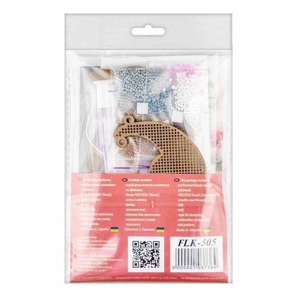 Wooden Bead Embroidery Kit &ndash; &ldquo;Moonlit Dreams &ndash; Bunny&rdquo; FLK-505