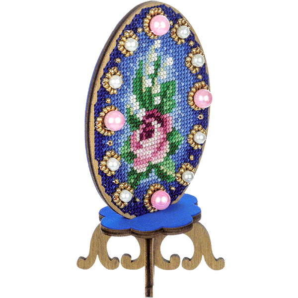 Wooden Cross-Stitch Kit &ndash; &ldquo;Easter Egg&rdquo; FLW-033